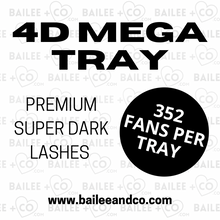 Load image into Gallery viewer, 4D Super-Dark Short Stem Premade Volume Fan MEGA Tray - D Curl 0.07